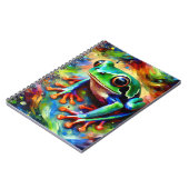 Color burst Jungle Frog Notebook Notizblock (Linke Seite)