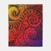 Color Burst Swirl Fleece Blanket (Vorderseite)