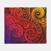 Color Burst Swirl Fleece Blanket (Vorderseite (Horizontal))