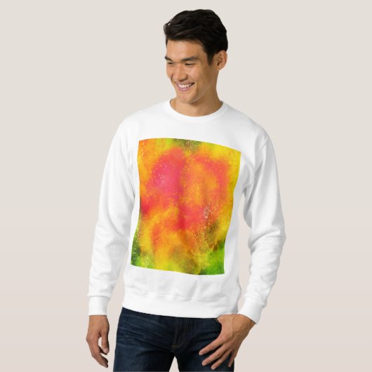 Color Burst Watercolor Splash Sweatshirt (Vorne ganz)
