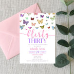 Color Butterfly Kokett 30. Geburtstag Party Einladung<br><div class="desc">Dies ist ein buntes Schmetterlingsthema kokett 30. Geburtstag Party Invite. Rosa lila Party am Tag,  Schmetterlinge am Tag Party lädt ein,  30. Geburtstag Einladungen,  Geburtstag,  Geburtstag,  Geburtstag für Mädchen,  Geburtstag für Mädchen</div>