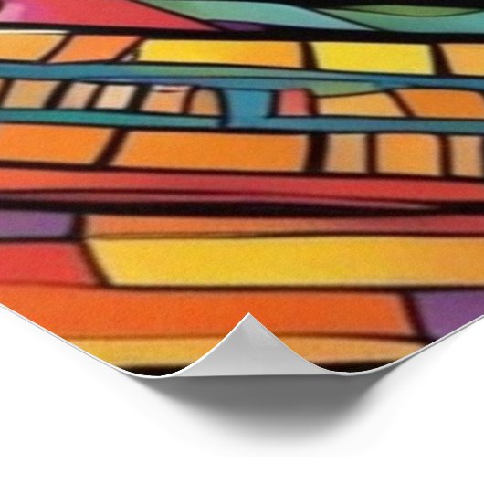 Color Cat  Poster (Ecke)