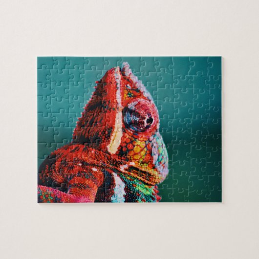 Color Changing Rainbow Chameleon Reptile Puzzle (Horizontal)