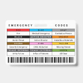 Color Coded Frame Hospital Employee Photo ID Badge Ausweis (Back)