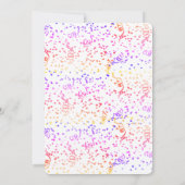 Color Confetti Ballon Custom Celebration Einladung (Rückseite)