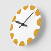Color Crescent - Golden with White Runde Wanduhr (Winkel)
