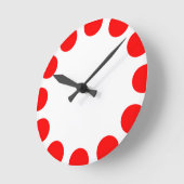 Color Crescent - Red Runde Wanduhr (Winkel)