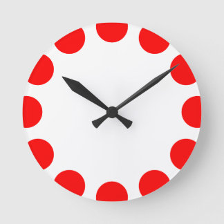 Color Crescent - Red Runde Wanduhr