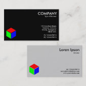 Color Cube - Schwarz Visitenkarte (Vorne/Hinten)