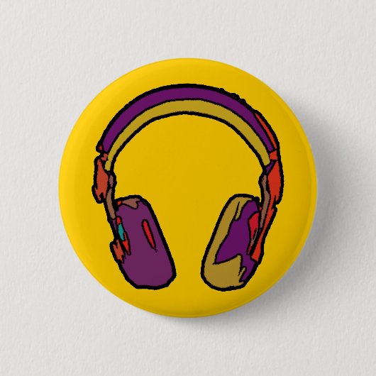 Color Dj Kopfhörer Button (Vorderseite)