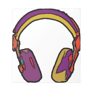 Color Dj Kopfhörer Notizblock