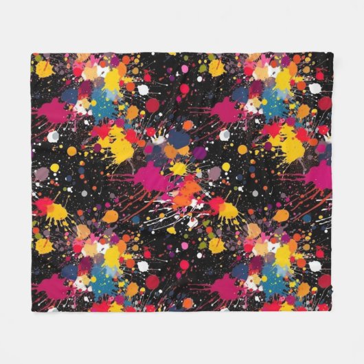 Color Explosion Fleecedecke (Vorderseite (Horizontal))