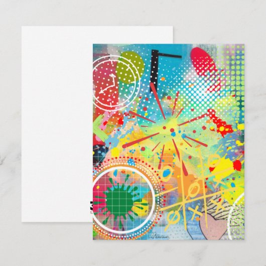 Color Explosion Mitteilungskarte (Vorne/Hinten)