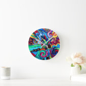 Color Explosion Runde Wanduhr (Zuhause)