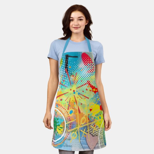 Color Explosion Schürze (Getragen)