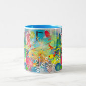 Color Explosion Zweifarbige Tasse (Mittel)