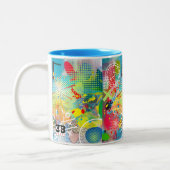 Color Explosion Zweifarbige Tasse (Links)