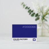 Color Factory - Dark Blue (000066) Visitenkarte (Stehend Vorderseite)