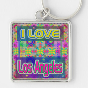 Color Fest: "I LIEBE Los Angeles" Schlüsselanhänge Schlüsselanhänger