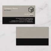 Color Footer - 30pc Grau and Black (Cream) Visitenkarte (Vorne/Hinten)