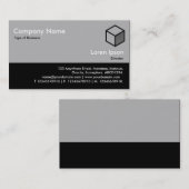 Color Footer - 30pc Grau and Black Visitenkarte (Vorne/Hinten)
