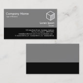 Color Footer - 50pc Grau and Black Visitenkarte (Vorne/Hinten)