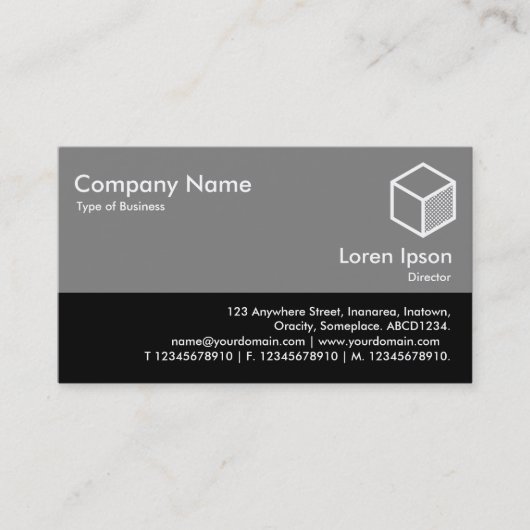 Color Footer - 50pc Grau and Black Visitenkarte (Vorderseite)