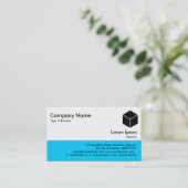 Color Footer - Blue 00CCFF Visitenkarte (Stehend Vorderseite)