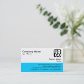 Color Footer - Blue 00CCFF Visitenkarte (Stehend Vorderseite)