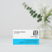 Color Footer - Blue 00CCFF Visitenkarte (Stehend Vorderseite)