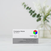 Color Footer - Grau Visitenkarte (Stehend Vorderseite)