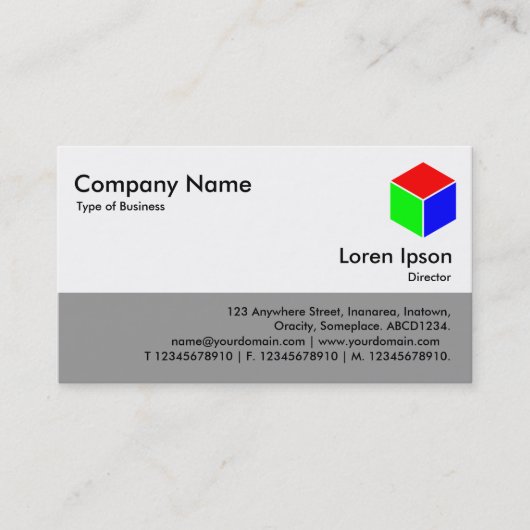 Color Footer - Grau Visitenkarte (Vorderseite)