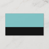 Color Footer - Lt Blue Green und Black Visitenkarte (Rückseite)