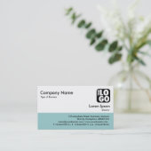 Color Footer - Lt Blue Green Visitenkarte (Stehend Vorderseite)