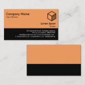 Color Footer - Lt Orange und Black Visitenkarte (Vorne/Hinten)