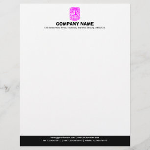 Color Footer (Tiki) - Magenta und Black Briefkopf