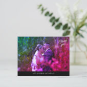 Color Foto & Black Vielen Dank Postcard Postkarte (Stehend Vorderseite)