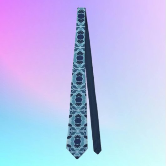 Color Fun Blue Collage Necktie Krawatte