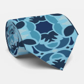 Color Fun Blue Collage Necktie Krawatte (Gerollt)