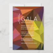 Color Geometric Modern Gala Einladung (Vorderseite)