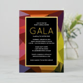 Color Geometric Modern Gala Einladung (Stehend vorne)