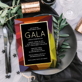 Color Geometric Modern Gala Einladung