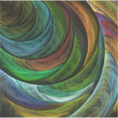 Color Glory Modernes Abstraktes Kunstmuster Elegan Aufkleber (Vorderseite)