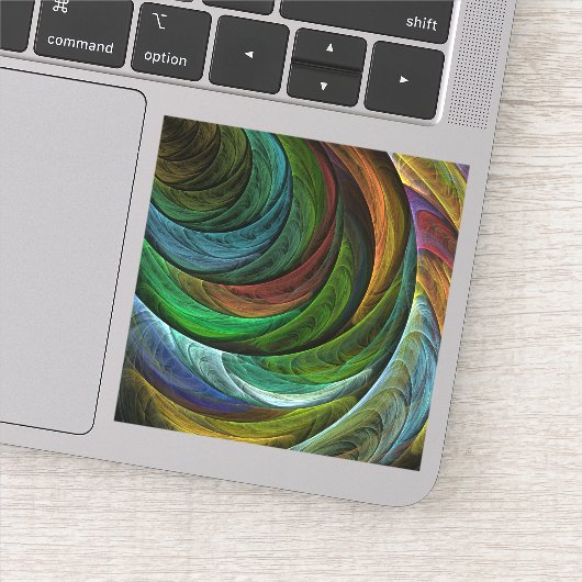 Color Glory Modernes Abstraktes Kunstmuster Elegan Aufkleber (Detail)