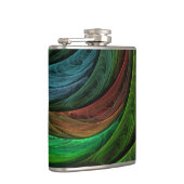 Color Glory Modernes Abstraktes Kunstmuster Elegan Flachmann (Rechts)