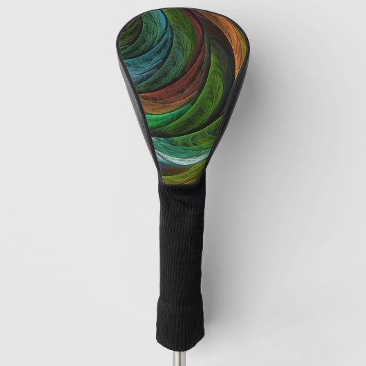 Color Glory Modernes Abstraktes Kunstmuster Elegan Golf Headcover (Vorderseite)