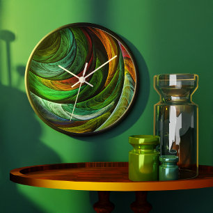 Color Glory Modernes Abstraktes Kunstmuster Elegan Große Wanduhr