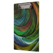 Color Glory Modernes Abstraktes Kunstmuster Elegan Klemmbrett (Links)