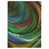 Color Glory Modernes Abstraktes Kunstmuster Elegan Klemmbrett (Rückseite)