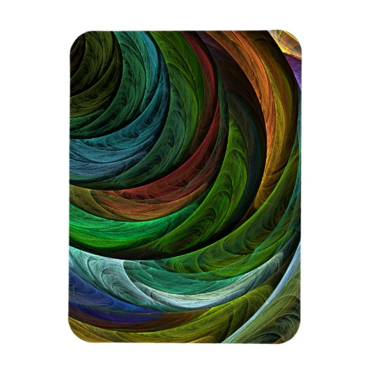 Color Glory Modernes Abstraktes Kunstmuster Elegan Magnet (Vertikal)